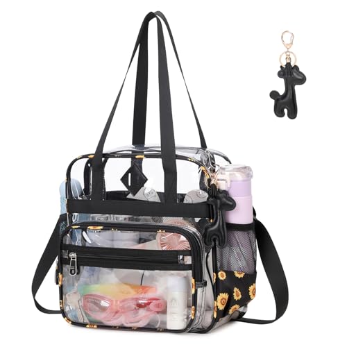 Image of PIG PIG GIRL Clear Tote Bag - 12x6x12 See Through Stadium Event Bag for Women