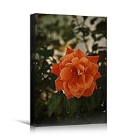 Canvas Wall Art Orange Fields Bohemian Colorful Floral Group Multicolor Photography - 12x18 inches