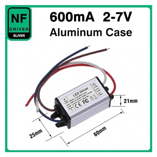Pilote LED 600mA 2-7V alimentation courant constant pour transformateur éclairage