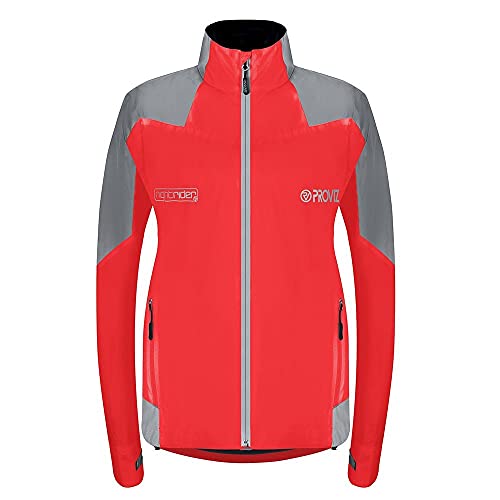 Preisvergleich Produktbild Proviz Damen Nightrider wasserdichte Fahrradjacke, Rot, EU 36