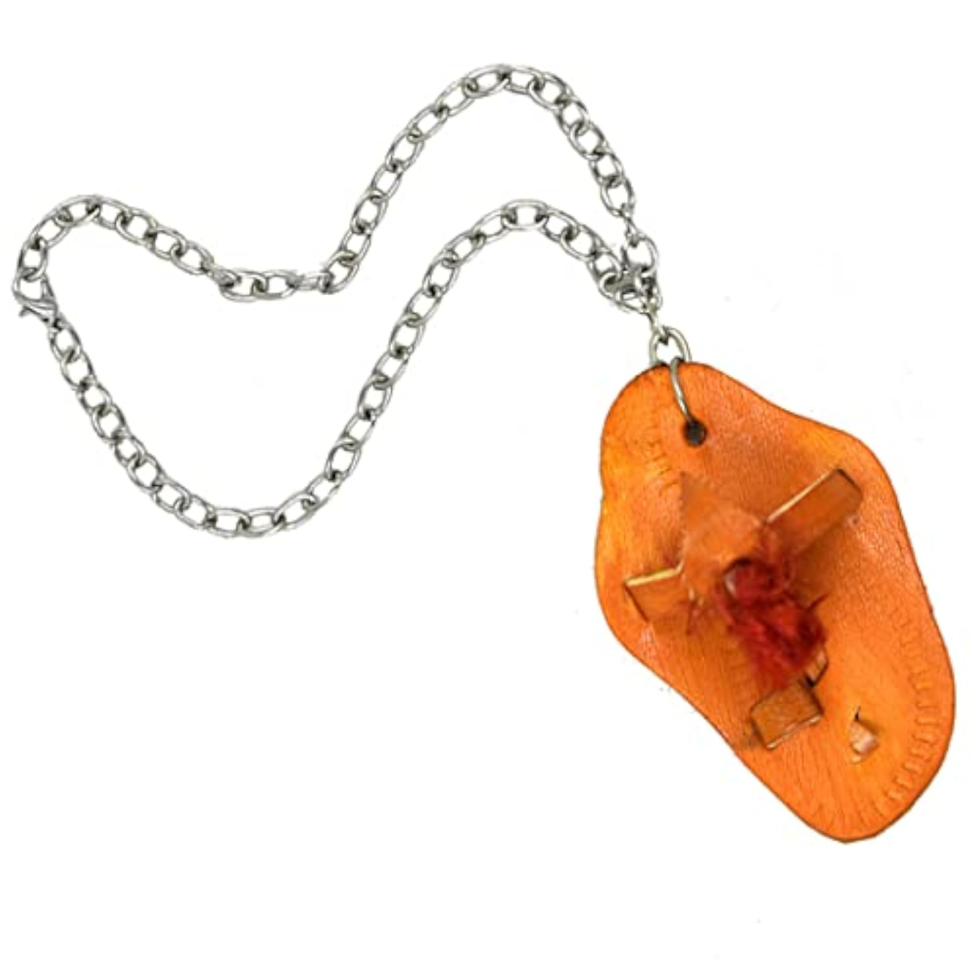 Kolhapuri Chappal Decorative Leather Mirror Hanging