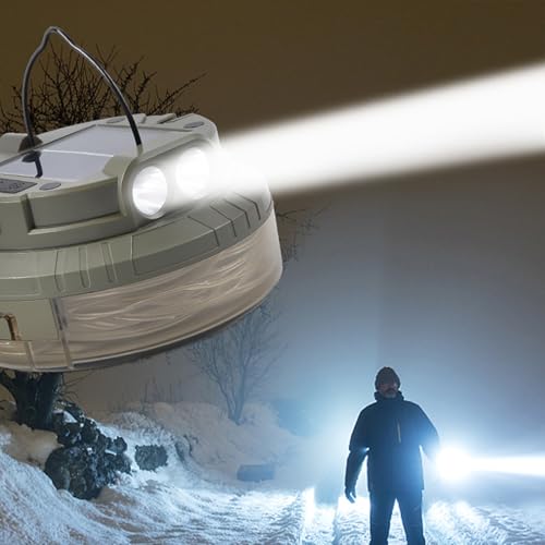 Guirnalda solar para camping de 20 metros impermeable con linterna recargable 3