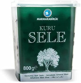 MARMARABIRLIK - Kuru Sele - Turkish Dried Black Olives 3XS - 800g