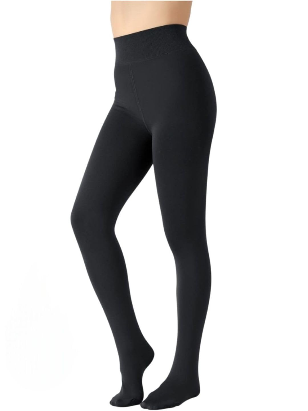 Women Thick Fleece Lined Thermal Bottom Slim Fit Pantyhouse Legging with Highly Stretchable Waistband Provide Warmness to Women in Cold Tummy Control.