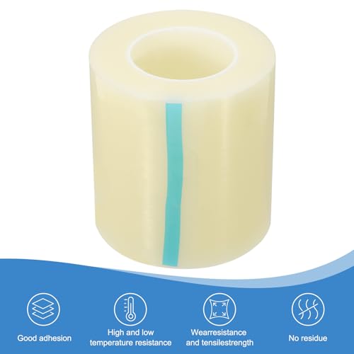 Image of PATIKIL Removable Protective Film Tape, 6 Inch x 656 ft PE Surface Protective Scratch Film Tape Roll for Furniture Electrical Appliances Plastic Hardware Medium Stickiness Clear