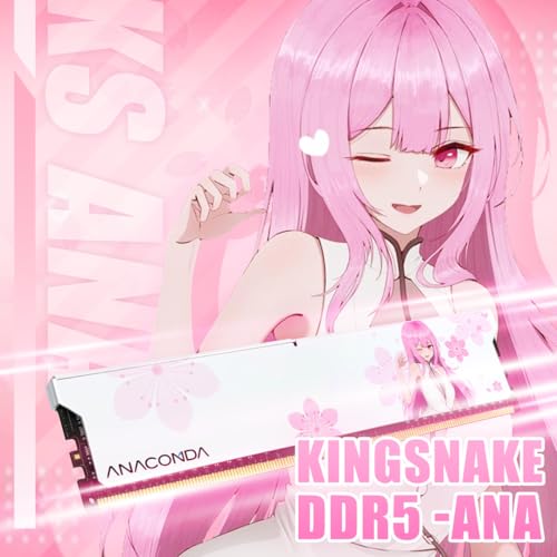Image of ANACOMDA ANA Kingsnake DDR5 RAM 32GB (2x16GB) 6400MHz CL36 Desktop Memory, Intel XMP 3.0 Ready, AMD EXPO Support (BIOS Dependent), High-Performance Overclocking UDIMM, 288-Pin, Made in Taiwan
