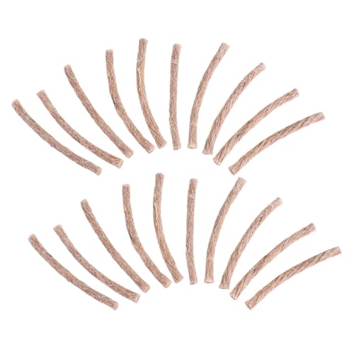 Uonlytech Feueranzünder Praktisches Feuerstarterseil 20 Stück Camping aus Gewachstem Hanfseil und für Outdoor Camping und Wanderungen