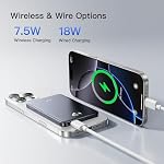 IWALK Mag-Safe Ultra Banque d'électricité Slim pour iPhone, 5000mAh 18W Chargeur portable USB C avec LED Affichage, chargeur portable sans fil magnétique pour iPhone 17/16/15/14/13 Series, gris