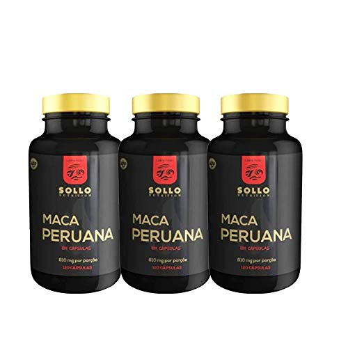 Kit 3x Maca Peruana Pura Original 120 Cápsulas