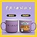 Silver Buffalo Friends Central Perk Smelly Cat, Iconic Orange Couch, Pheobe's Guitar Ceramic Camper Mug, 20 Ounces