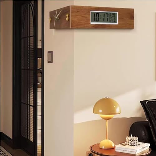 Horloge murale numérique à écran LCD double face avec date et température - 7