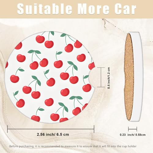 2 Pzs Portavasos de Cerámica Absorbente para Carro 2.56 pulg miniatura 2