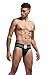 JOCKMAIL Ultra-wide Belt Sexy Men Underwear Jockstrap Briefs Men G String Thongs Gay Underwear (XL, Black)