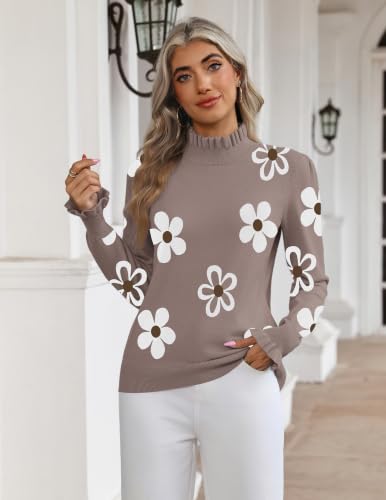 Zeagoo Women's Sweater 2026 Turtle Neck Fall Knit Tops Dressy Casual Blouse - image 3