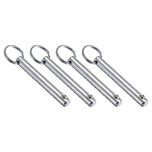 METALLIXITY Rápida Liberación Pasadores (10mm x 75mm) 4uds, Carbono Acero Pasador - para Naval Construcción, Barco Equipamiento, Barco Superior