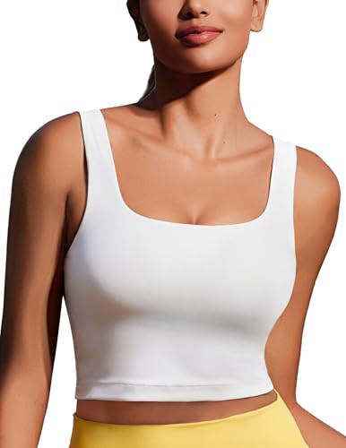 PINSPARK Sport BH Damen Push Up Sports Bra Herbst Joggen Yoga Tops Große Größen Bequem Bustier Stretch Crop Top Lauf Reiten Fitness Weiß m