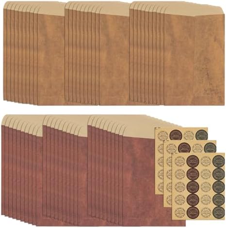 Set Carta Da Lettere Vintage Con Buste Kraft - Ideale Per Matrimoni E Occasioni Speciali - Foto 5