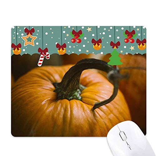 Tapis de souris citrouille fraîche en caoutchouc pour bureau informatique