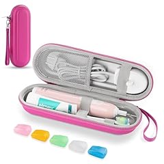 Pink case with toothbrush cap