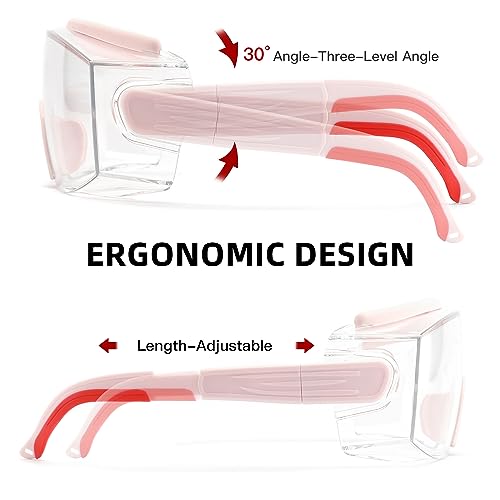 safety glasses over eyeglasses anti fog safety goggles protective glasses with adjustable frame for men women