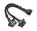Produktbild LoongGate OBD-II OBD2 Splitter Kabel Militärqualität - männlich und Dual weiblich, J1962M zu 2-J1962F - 0,3m