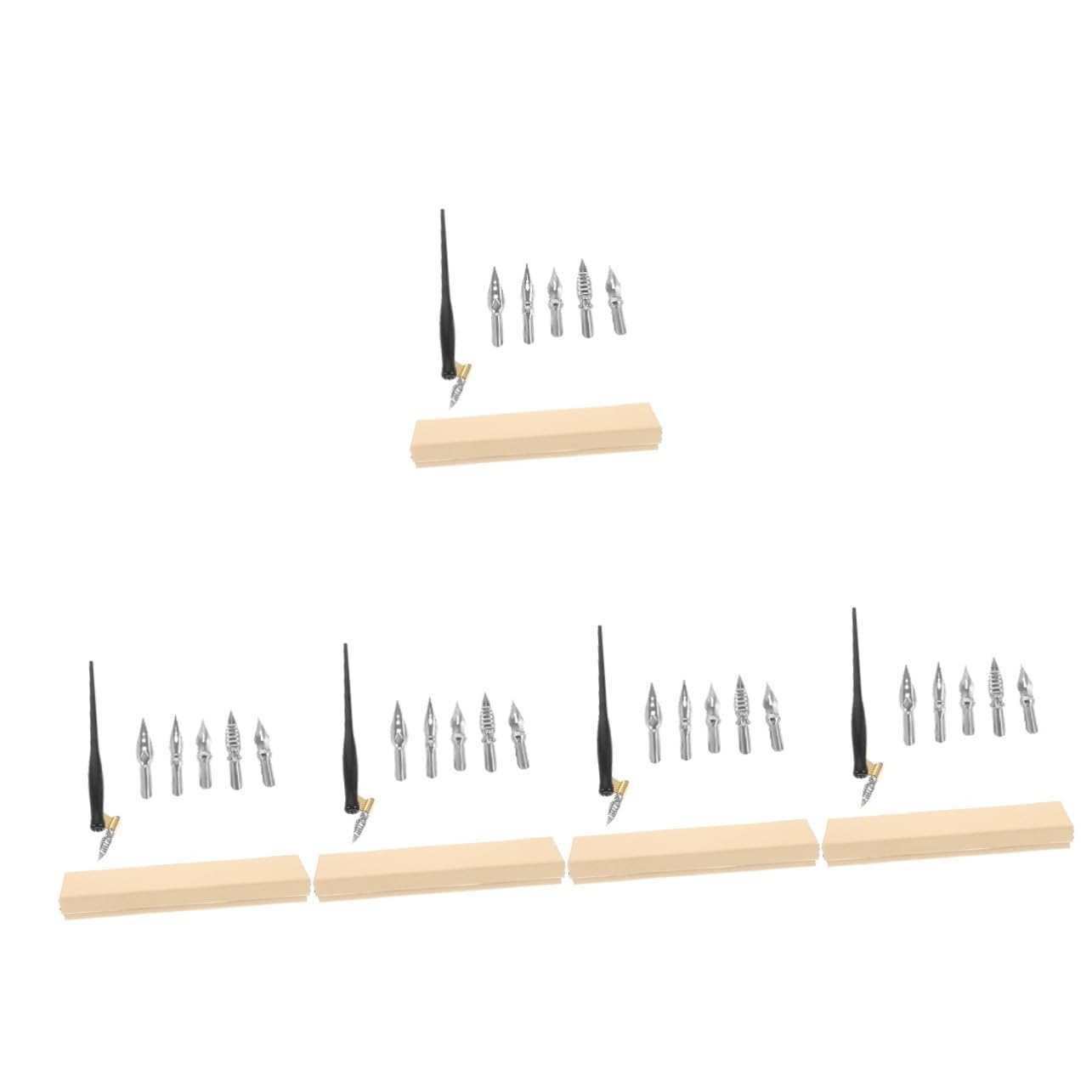 STOBOK 5 Sätze Schräger Kalligraphiestift Stilvoll Stifte feine Spitze verdrehte kalligraphie-stifte kalligraphie stifte handgefertigter Kalligraphiestift Kalligraphie-Tauchstift Metall