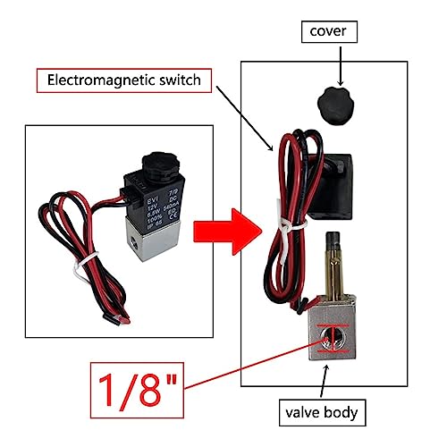 Électrovanne pneumatique 2 voies NO DC 12V à action directe