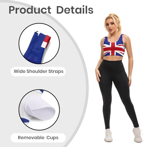 Image of Yoga top Women's Cheerleading Uniform Gym Outfit Running Crop Tops Yoga Shirts Casual Tank Top