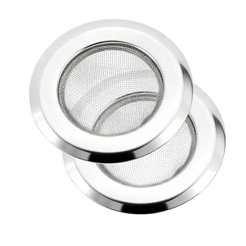 2 Pack Sourdough Drain Catcher Kitchen Sink Drain Strainer for Collecting Sourdough Starter and Dough Remains Stainless Steel Fine Mesh Easy to Clean for 3.15-4.33 Inches Kitchen Sink