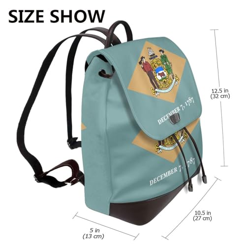 Sac à dos cuir Delaware pour ordinateur portable avec compartiment sécurisé randonnée