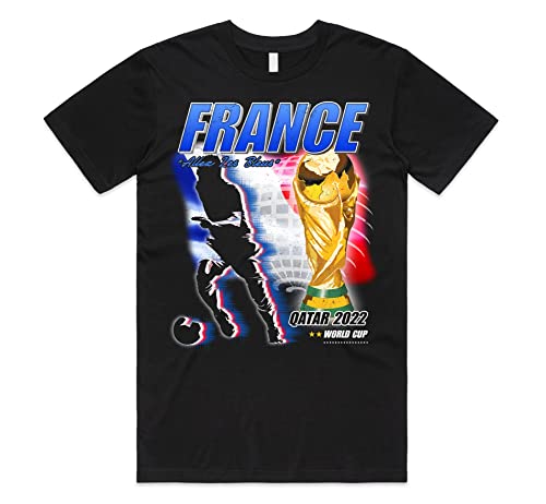 Image of Sanfran Clothing France Homage Top World Cup 2022 Allez Les Bleus Football Supporters Christmas T-Shirt 5XL / Black