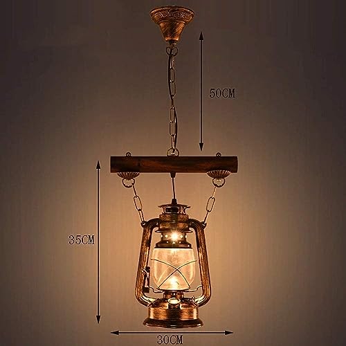 Lámpara colgante para sala de estar estilo americano retro con iluminación duradera de hierro 7