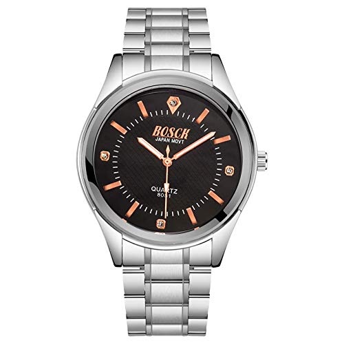 Orologi da uomo con cronografo con diamanti, impermeabile, sport militari, quadrante grande, calendario, data, bianco, nero, multifunzione, orologio da polso semplice, in acciaio inox, coppia