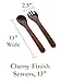 Lipper International 288 Cherry Finished Salad Servers, 13