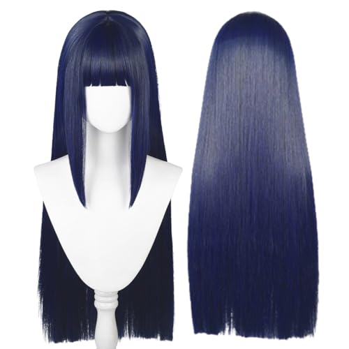 COSPLAZA Cosplay Wigs Long Straight Blue Hair Halloween Party Hair Synthetic Wig