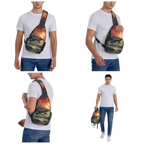 Morrales tipo Sling para hiking para adultos negros miniatura 7