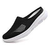 [Anleesi] メッシュ ナースサンダル 介護靴 ナースシューズ ウオーキングシューズ 大きいサイズ 長時間立ち仕事 姿勢矯正 ダイエットシューズ レディース 看護師 ママシューズ 美脚 厚底 軽量 通気 通勤 黒い ブラック 24.0cm