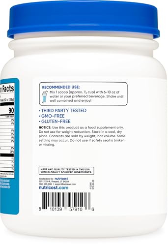 Image of Nutricost Clear Whey Protein Isolate Powder (Blue Razz Pop) 1 LB - 20g Protein Per Serving, Zero Added Sugar, Easy-Mix WPI Drink, Gluten-Free, GMO-Free, 17 Servings