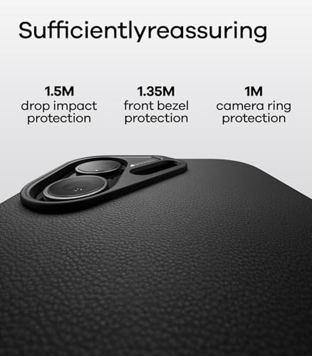 Image of Aulumu A17 Vegan Leather iPhone 17 Case | Camera Control | Luxury Comfort | Compatible with MagSafe | Complete Wrap-Around - White