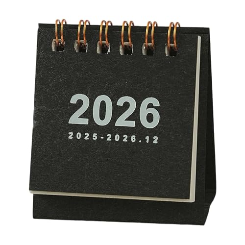 2026 Desk Calendar 19 Month Referance From Jun 2025 to Dec 2026 Twin-Coil Binding Monthly Calendar for Notes Appointment Paper D