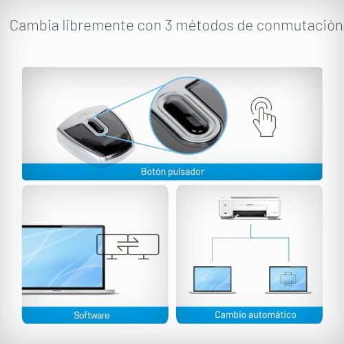 Switch KVM USB Aten US221A plateado para conectar dos PC a periféricos comunes 5