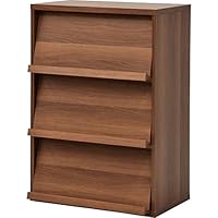 Amazon｜ワイエムワールド 本棚 ディスプレイラック フラップ扉