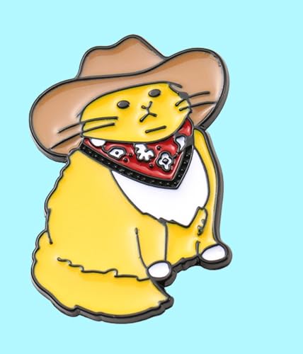 Image of Cat Pin Cat Brooch Brooches for Women Cartoon Cute Creative Enamel Alloy Cat Brooch Ladies Animal Kitten Brooch Lapel Pin Dress Accessories Holiday Birthday Christmas Brooch
