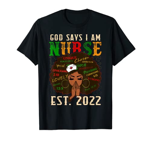I'm A Black Nurse Est. 2022 Laurea Nursing Queens Girls Maglietta