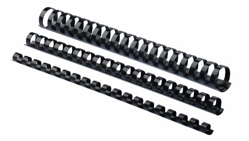Image of Fellowes Plastic Binding Comb 3 /8 inch Black, 100 Count (Pack of 2)