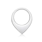 G23 Titanium 16G Teardrop Septum Hoop Ring Daith Tragus Piercing Clicker Nose Jewelry for Women