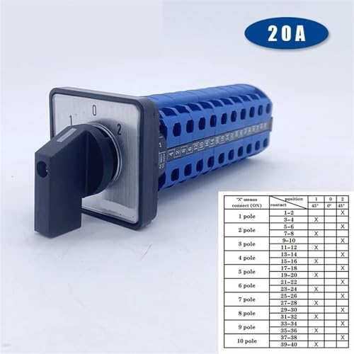 Interruptor de leva de tres velocidades para control de doble potencia 2