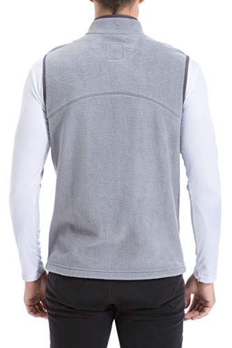 Image of TRAILSIDE SUPPLY CO. Men's Full-Zip Polar Fleece Vest Lightweight Sleeveless Jacket
