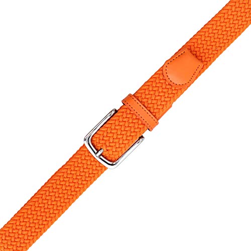 Falari Men Women Multicolored Elastic Stretch Braided Belt Canvas Fabric Woven No Holes Belt3