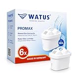 Watus Wasserfilter Kartuschen, für Brita Maxtra+ und Maxtra, Style, Marella, Elemaris, für Ersatz Brita Filterpatronen, Reduziert Blei, Chlor, Schwermetalle und Kalk im Wasser, Made in Germany (6)